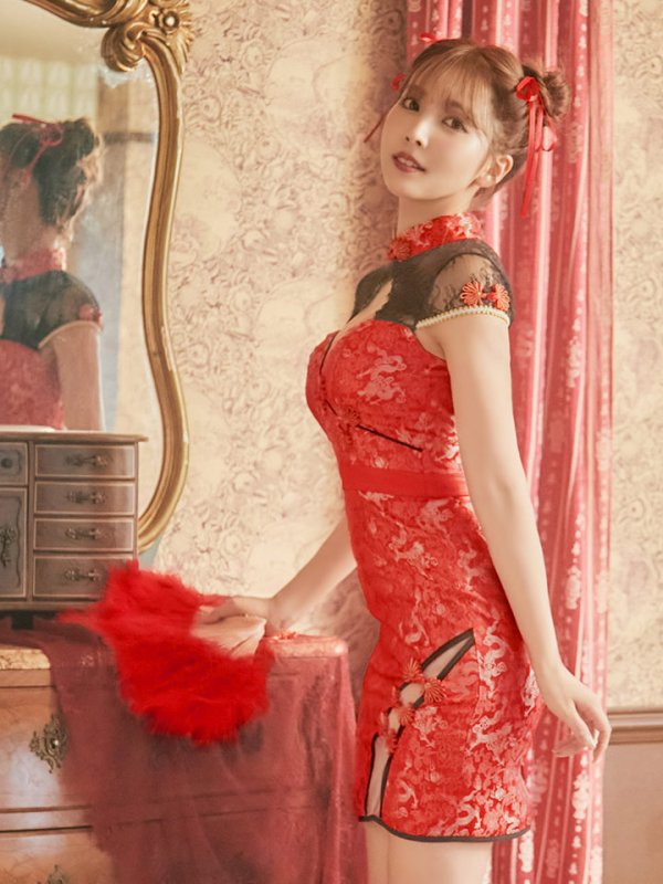 画像12: 【即日発送】タイトチャイナ服ドレスコスプレセット【sugar nineハロウィンコスプレ2点セット】【4サイズ/3カラー】(SE01YN)【HC03-U】 (12)