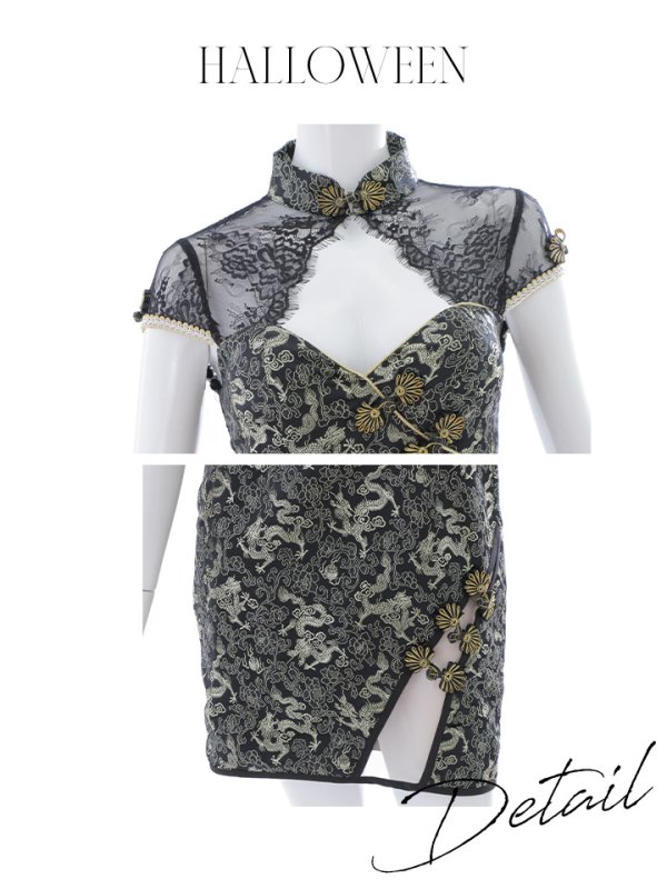 画像39: 【即日発送】タイトチャイナ服ドレスコスプレセット【sugar nineハロウィンコスプレ2点セット】【4サイズ/3カラー】(SE01YN)【HC03-U】 (39)