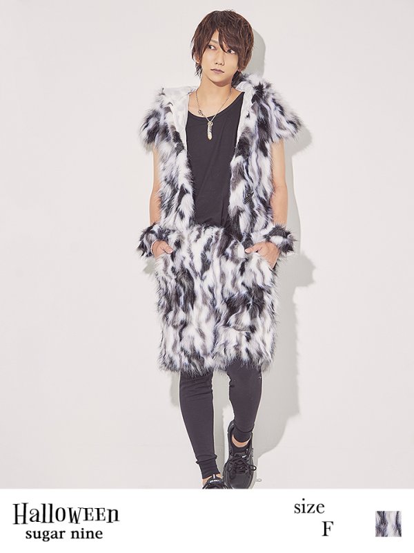 画像2: 【SALE!!】【即日発送】メンズウルフ/アニマルコスプレセット【sugar nineハロウィンコスプレ4点セット】【Fサイズ/1カラー】【HC02】 (2)