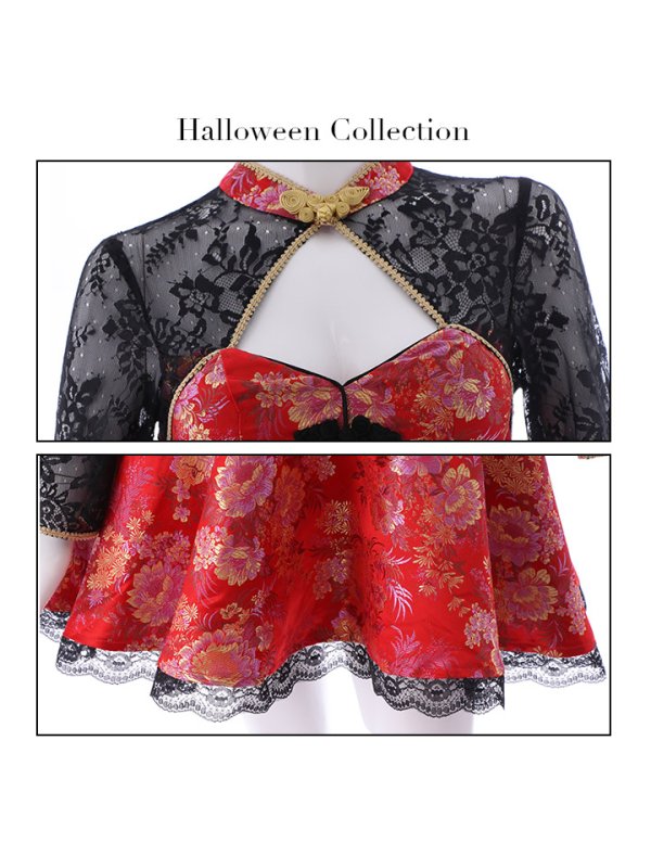 画像17: 【即日発送】フレアチャイナ服ドレスコスプレセット【sugar nineハロウィンコスプレ2点セット】【4サイズ/2カラー】(SE01YN)【YMT】 (17)