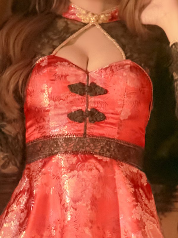 画像9: 【即日発送】フレアチャイナ服ドレスコスプレセット【sugar nineハロウィンコスプレ2点セット】【4サイズ/2カラー】(SE01YN)【OF01】 (9)