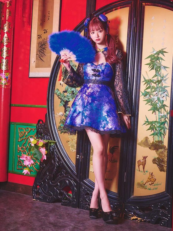 画像12: 【即日発送】フレアチャイナ服ドレスコスプレセット【sugar nineハロウィンコスプレ2点セット】【4サイズ/2カラー】(SE01YN)【OF01】 (12)