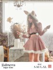 画像3: 【即日発送】フードバニーコスプレ/スカートベロアアニマルコスプレセット【sugar nineハロウィンコスプレ2点セット】【S〜XLサイズ/1カラー】【HC02】 (3)