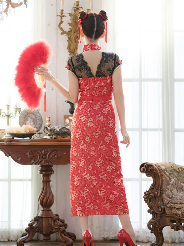 画像10: 【即日発送】ロングスカートチャイナ服ドレスコスプレセット【ハロウィンコスプレ2点セット】【4サイズ/2カラー】(SE01YN)【OF01】 (10)