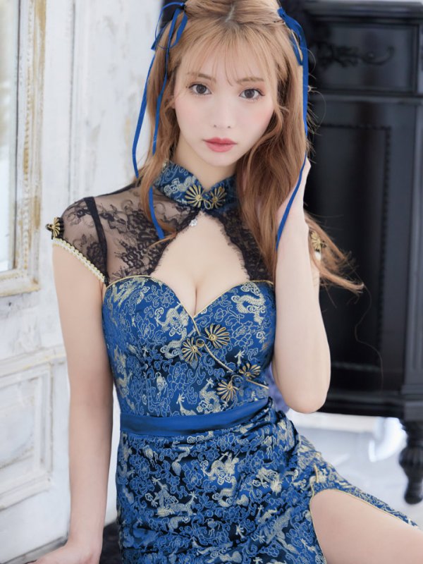 画像4: 【即日発送】ロングスカートチャイナ服ドレスコスプレセット【ハロウィンコスプレ2点セット】【3サイズ/2カラー】(SE01YN)【HC03】 (4)