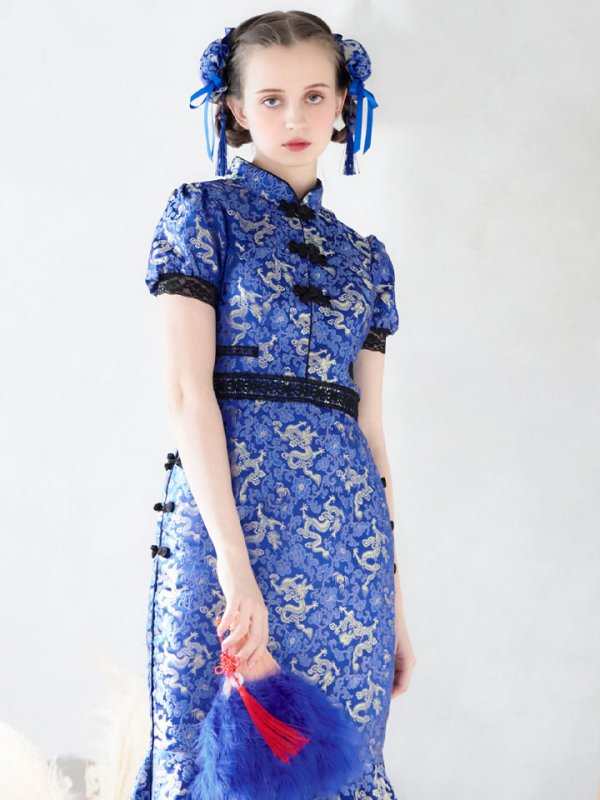 画像5: 【SALE!!】【即日発送】マーメイドスカートチャイナドレスコスプレ【sugar nineハロウィン2点セット】【S-Lサイズ/1カラー】 (SE01YN)[OF01] (5)