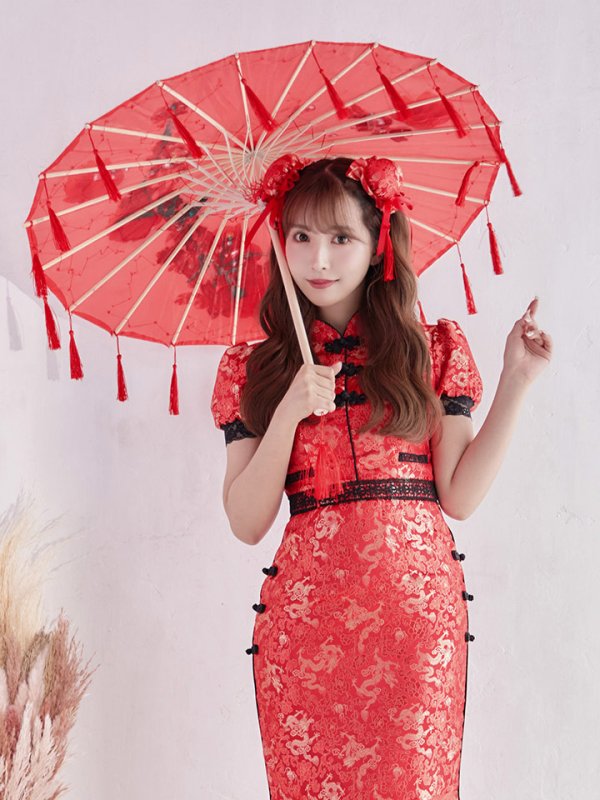 画像3: 【SALE!!】【即日発送】マーメイドスカートチャイナドレスコスプレ【sugar nineハロウィン2点セット】【S-Lサイズ/1カラー】 (SE01YN)[OF01] (3)