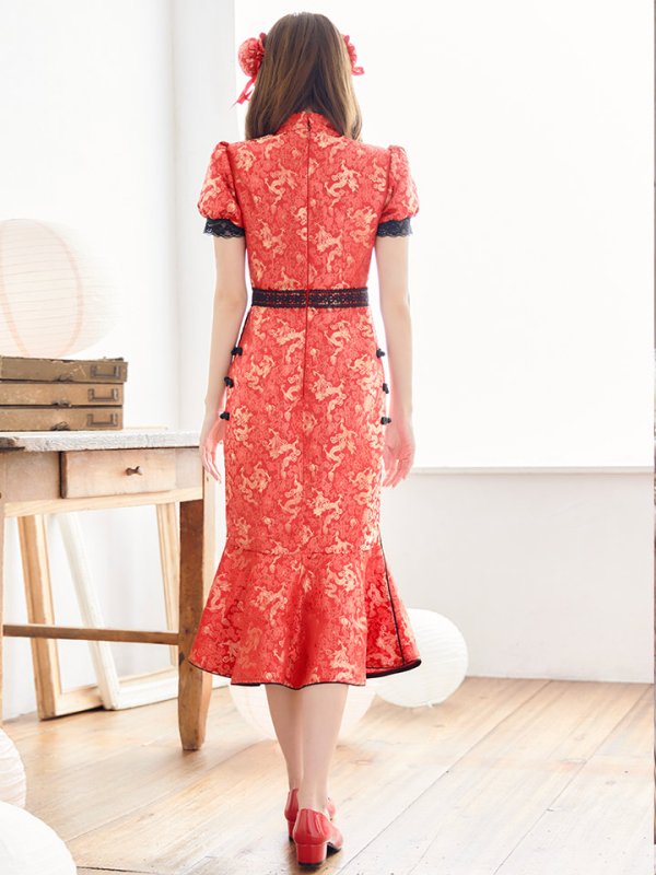 画像6: 【SALE!!】【即日発送】マーメイドスカートチャイナドレスコスプレ【sugar nineハロウィン2点セット】【S-Lサイズ/1カラー】(SE01YN)[OF01] (6)