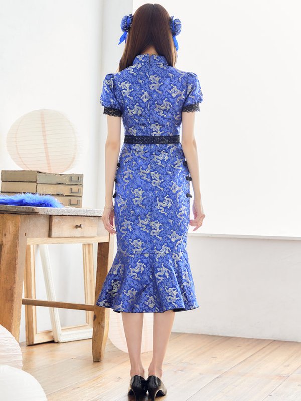 画像9: 【SALE!!】【即日発送】マーメイドスカートチャイナドレスコスプレ【sugar nineハロウィン2点セット】【S-Lサイズ/1カラー】(SE01YN)[OF01] (9)