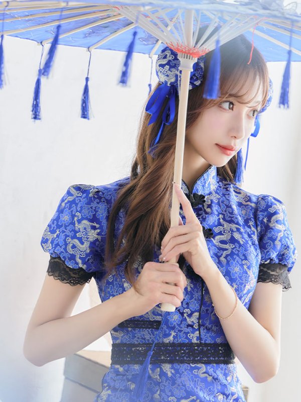 画像2: 【SALE!!】【即日発送】マーメイドスカートチャイナドレスコスプレ【sugar nineハロウィン2点セット】【S-Lサイズ/1カラー】 (SE01YN)[HC03] (2)