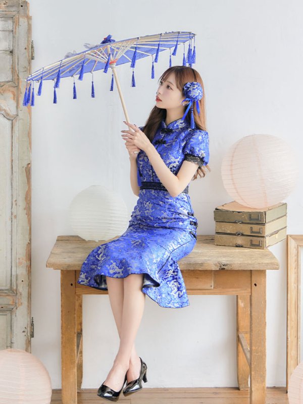 画像3: 【SALE!!】【即日発送】マーメイドスカートチャイナドレスコスプレ【sugar nineハロウィン2点セット】【S-Lサイズ/1カラー】 (SE01YN)[HC03] (3)