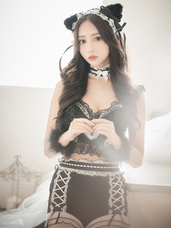 画像4: 【マリームーンコラボ】 セクシーレースキャット【ハロウィンコスプレ6点セット】【XS-L/7カラー】[HC03] (4)