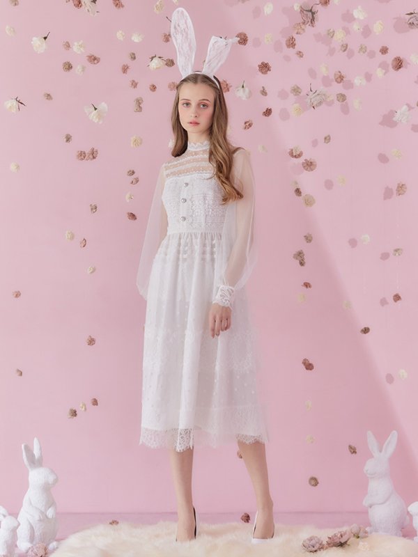 画像5: 【SALE!!】【即日発送】バニーワンピースコスプレ/レースワンピース【sugar nineハロウィン3点セット】【S-Lサイズ/1カラー】[OF01] (5)