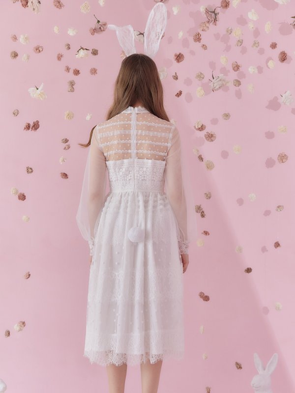 画像6: 【SALE!!】【即日発送】バニーワンピースコスプレ/レースワンピース【sugar nineハロウィン3点セット】【S-Lサイズ/1カラー】[OF01] (6)