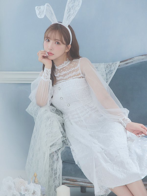 画像3: 【SALE!!】【即日発送】バニーワンピースコスプレ/レースワンピース【sugar nineハロウィン3点セット】【S-Lサイズ/1カラー】[HC03] (3)