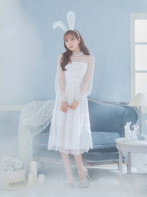 画像5: 【SALE!!】【即日発送】バニーワンピースコスプレ/レースワンピース【sugar nineハロウィン3点セット】【S-Lサイズ/1カラー】[HC03] (5)