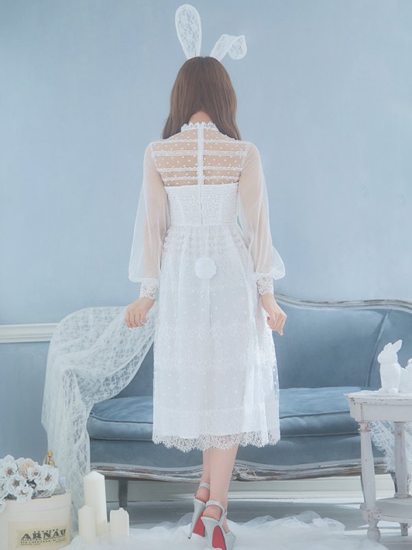 画像6: 【SALE!!】【即日発送】バニーワンピースコスプレ/レースワンピース【sugar nineハロウィン3点セット】【S-Lサイズ/1カラー】[HC03] (6)