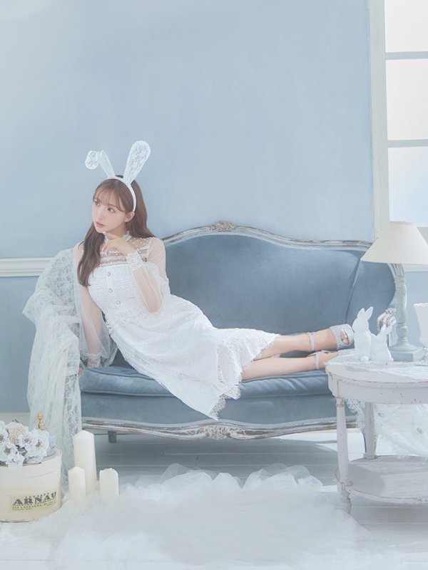 画像9: 【SALE!!】【即日発送】バニーワンピースコスプレ/レースワンピース【sugar nineハロウィン3点セット】【S-Lサイズ/1カラー】[HC03] (9)