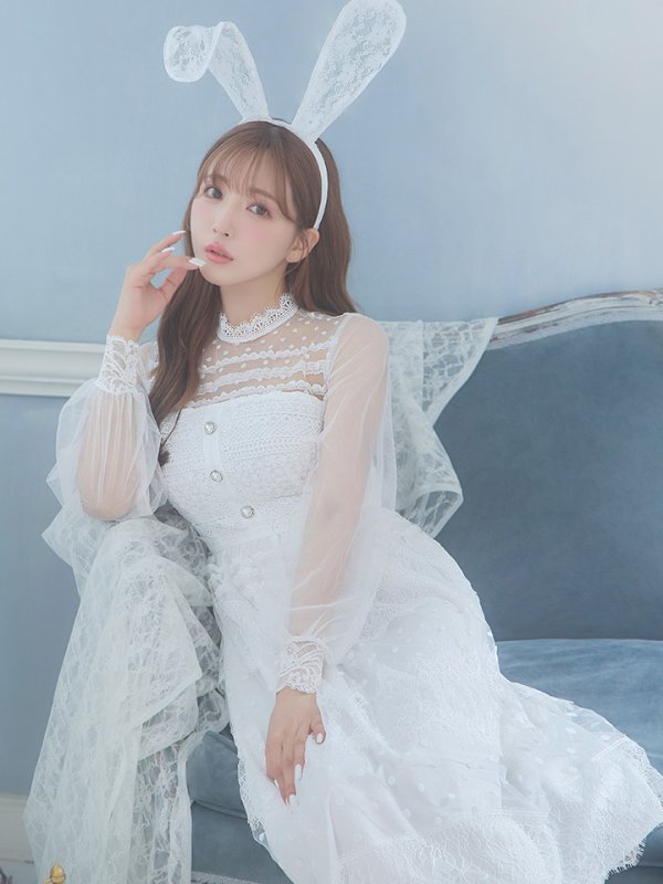 画像12: 【SALE!!】【即日発送】バニーワンピースコスプレ/レースワンピース【sugar nineハロウィン3点セット】【S-Lサイズ/1カラー】[HC03] (12)