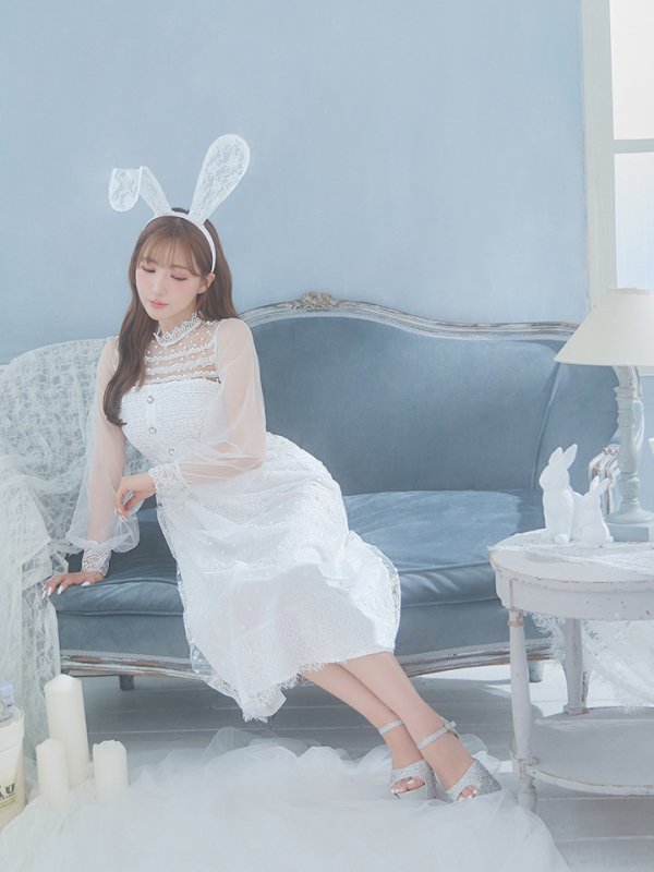 画像14: 【SALE!!】【即日発送】バニーワンピースコスプレ/レースワンピース【sugar nineハロウィン3点セット】【S-Lサイズ/1カラー】[HC03] (14)