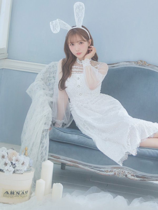 画像17: 【SALE!!】【即日発送】バニーワンピースコスプレ/レースワンピース【sugar nineハロウィン3点セット】【S-Lサイズ/1カラー】[HC03] (17)