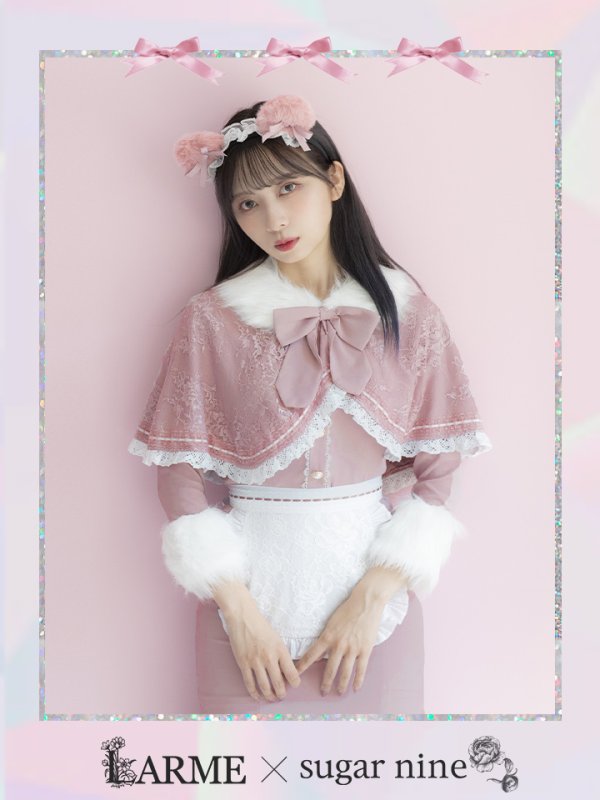 画像20: 【SALE!!】【即日発送】ファーポンチョ付きベアメイドコスプレ/ワンピースコスプレ【sugar nineハロウィン4点セット】【S-Lサイズ/1カラー】[OF01] (20)