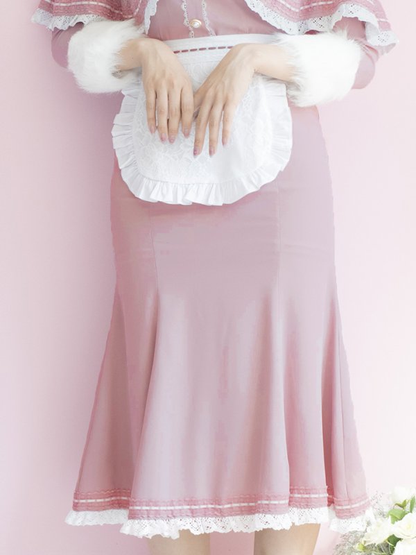 画像6: 【SALE!!】【即日発送】ファーポンチョ付きベアメイドコスプレ/ワンピースコスプレ【sugar nineハロウィン4点セット】【S-Lサイズ/1カラー】[OF01] (6)