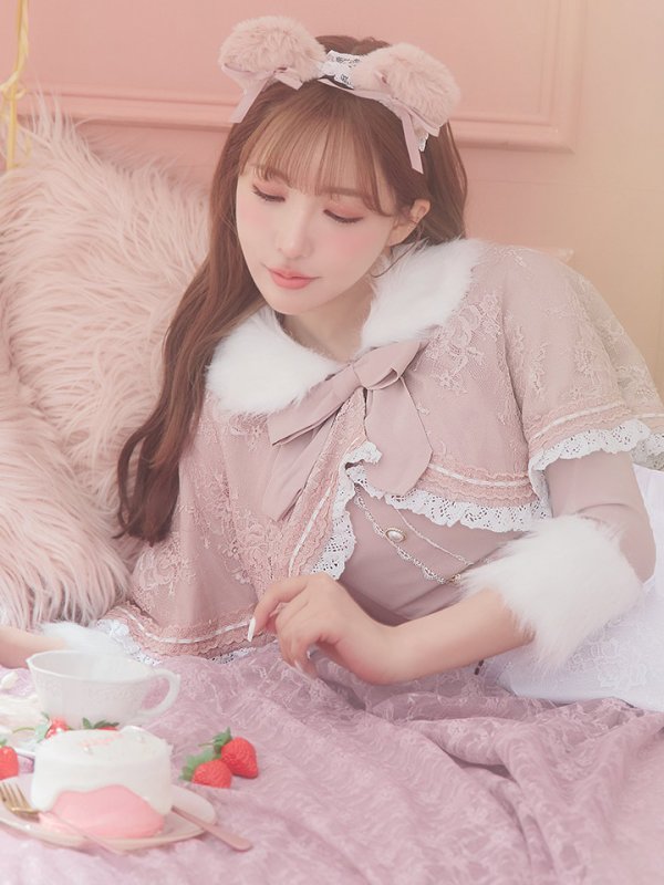 画像13: 【SALE!!】【即日発送】ファーポンチョ付きベアメイドコスプレ/ワンピースコスプレ【sugar nineハロウィン4点セット】【S-Lサイズ/1カラー】[OF01] (13)