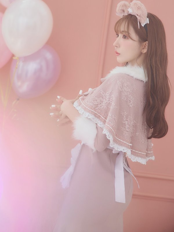 画像18: 【SALE!!】【即日発送】ファーポンチョ付きベアメイドコスプレ/ワンピースコスプレ【sugar nineハロウィン4点セット】【S-Lサイズ/1カラー】[OF01] (18)