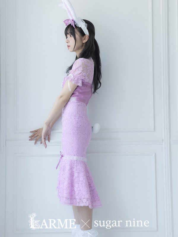 画像19: 【SALE!!】【即日発送】バニーレースワンピースコスプレ/マーメイドスカート【sugar nineハロウィン3点セット】【S-Lサイズ/2カラー】(SU220153)[OF01] (19)