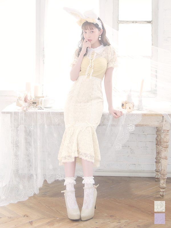 画像24: 【SALE!!】【即日発送】バニーレースワンピースコスプレ/マーメイドスカート【sugar nineハロウィン3点セット】【S-Lサイズ/2カラー】(SU220153)[OF01] (24)