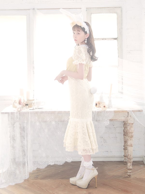 画像16: 【SALE!!】【即日発送】【ハロウィン】 バニーレースワンピースコスプレ 【コスプレ3点セット】【S-Lサイズ/2カラー】[OF01] (16)