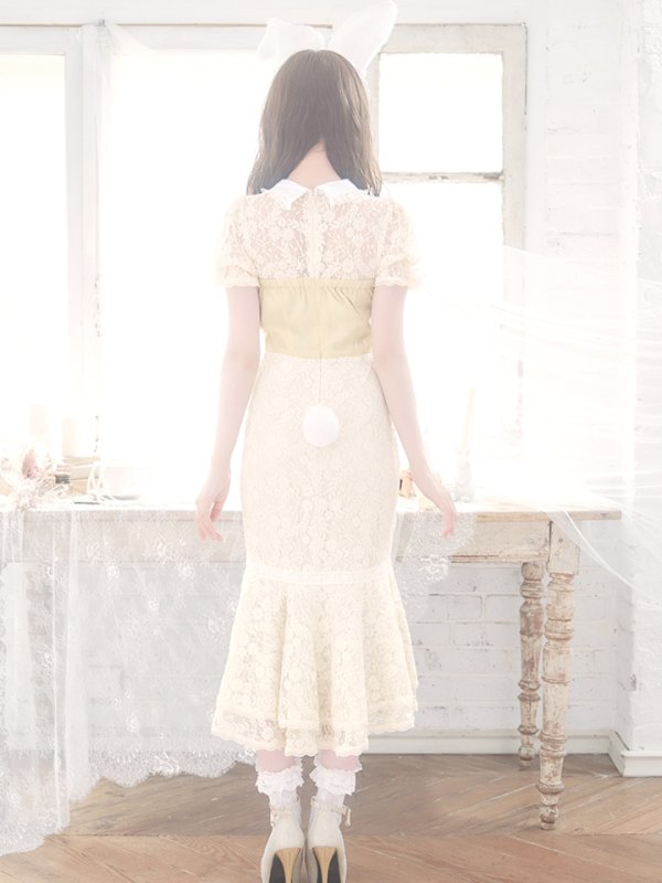 画像18: 【SALE!!】【即日発送】【ハロウィン】 バニーレースワンピースコスプレ 【コスプレ3点セット】【S-Lサイズ/2カラー】[OF01] (18)