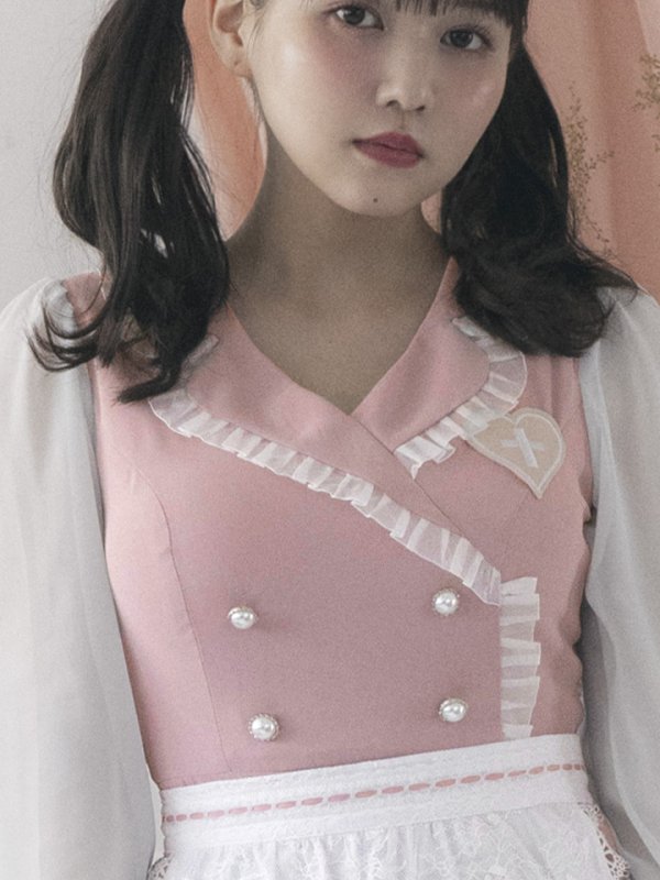 画像5: 【即日発送】ナースコスプレ/ワンピースコスプレ/Aライン/フレアスカート【sugar nineハロウィン3点セット】【S-Lサイズ/1カラー】(SU220155)[OF01] (5)