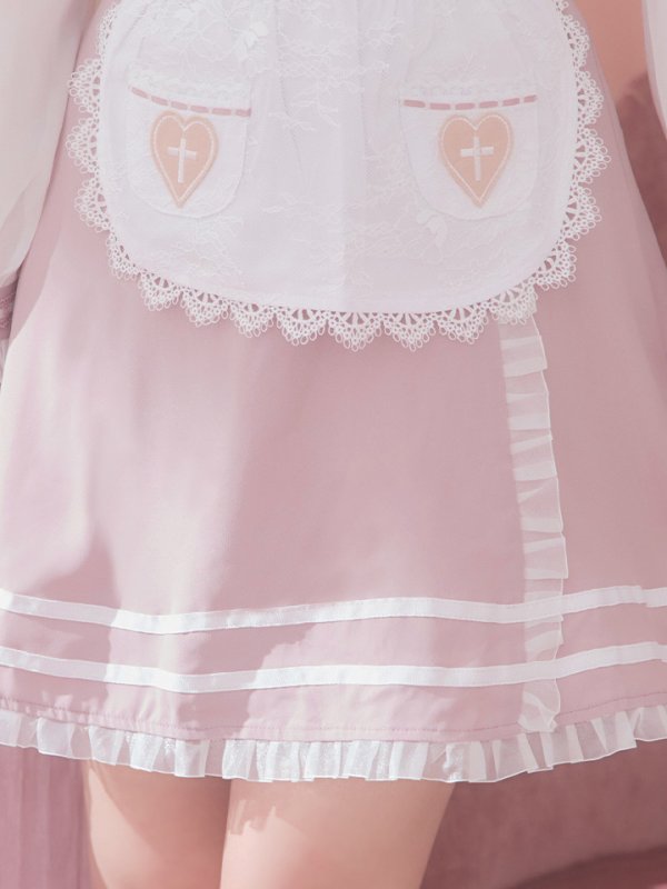 画像17: 【即日発送】ナースコスプレ/ワンピースコスプレ/Aライン/フレアスカート【sugar nineハロウィン3点セット】【S-Lサイズ/1カラー】(SU220155)[OF01] (17)