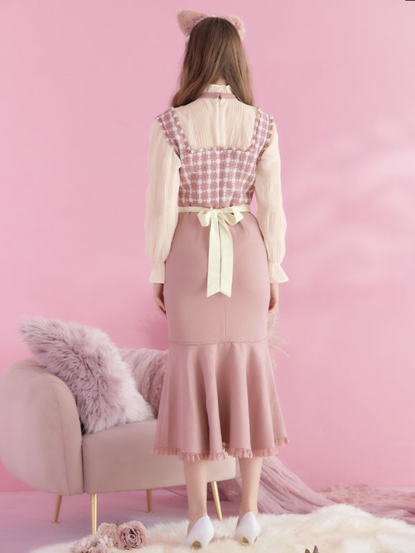 画像11: 【即日発送】ツイードキャットワンピースコスプレ/マーメイドスカート【sugar nineハロウィン3点セット】【S-Lサイズ/1カラー】[OF01] (11)