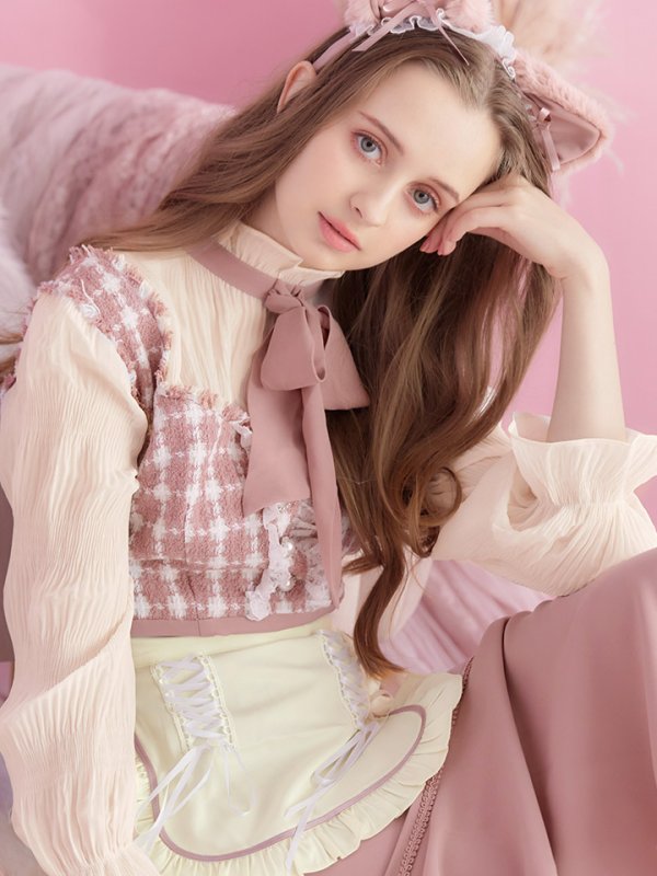 画像7: 【即日発送】ツイードキャットワンピースコスプレ/マーメイドスカート【sugar nineハロウィン3点セット】【S-Lサイズ/1カラー】[OF01] (7)