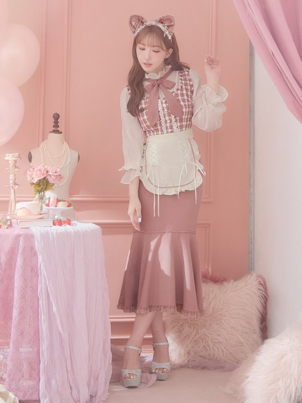 画像3: 【即日発送】ツイードキャットワンピースコスプレ/マーメイドスカート【sugar nineハロウィン3点セット】【S-Lサイズ/1カラー】[HC03] (3)