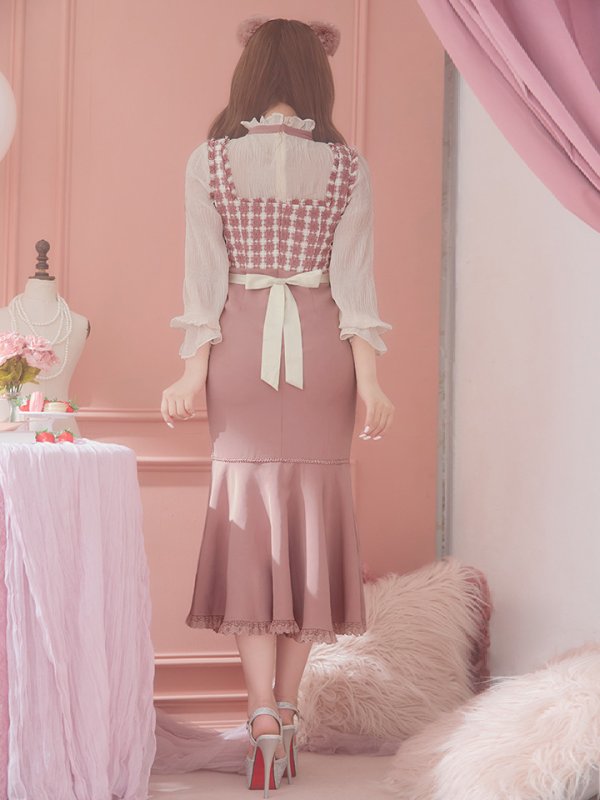 画像6: 【即日発送】ツイードキャットワンピースコスプレ/マーメイドスカート【sugar nineハロウィン3点セット】【S-Lサイズ/1カラー】[HC03] (6)