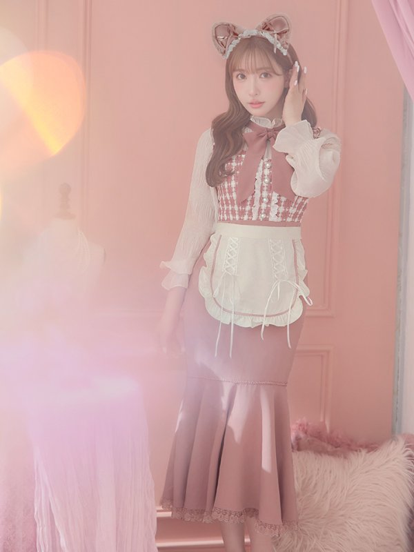 画像17: 【即日発送】ツイードキャットワンピースコスプレ/マーメイドスカート【sugar nineハロウィン3点セット】【S-Lサイズ/1カラー】[HC03] (17)