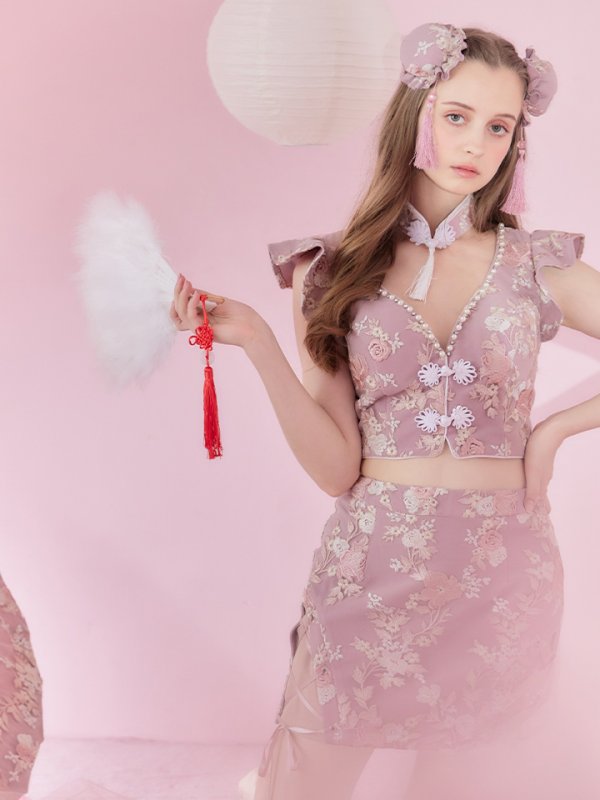 画像11: 【SALE!!】【即日発送】セットアップチャイナドレスコスプレ【sugar nineハロウィン4点セット】【XS-Lサイズ/2カラー】(SE01YN-WH)[OF01] (11)