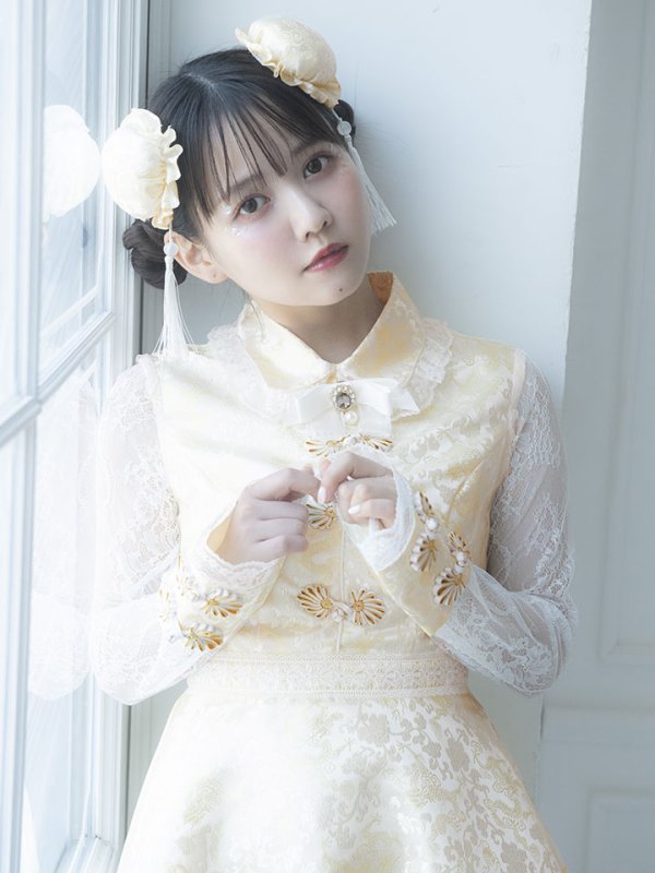 画像8: 【即日発送】Aライン/フレアスカートチャイナコスプレ【sugar nineハロウィン3点セット】【S-XLサイズ/2カラー】[HC03] (8)