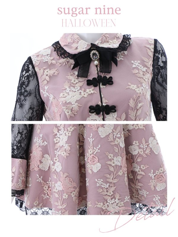 画像16: 【即日発送】【ハロウィン】 フレアスカートチャイナコスプレ 【コスプレ3点セット】[OF01] (16)