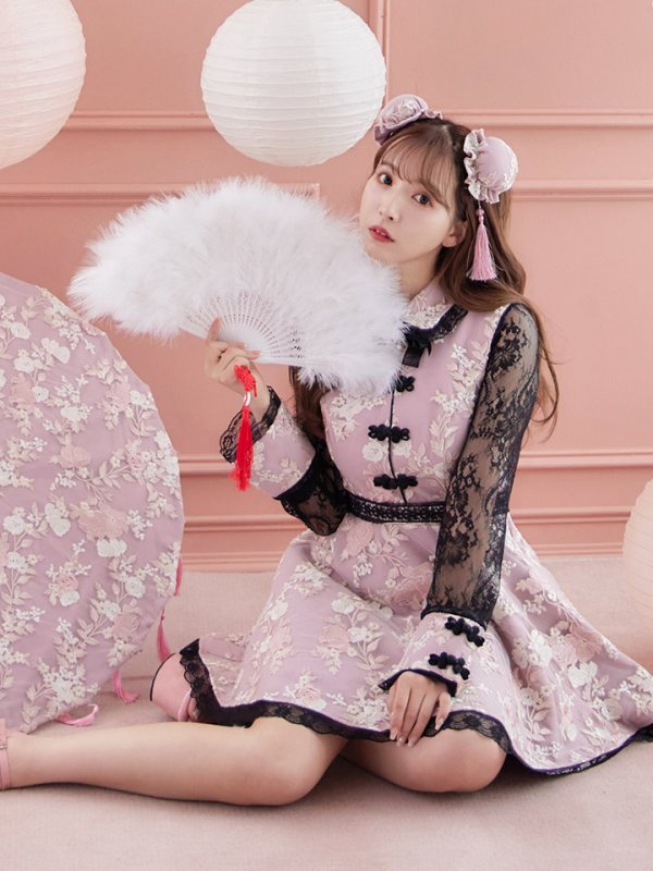 画像14: 【即日発送】Aライン/フレアスカートチャイナコスプレ【sugar nineハロウィン3点セット】【S-Mサイズ/2カラー】[HC03] (14)