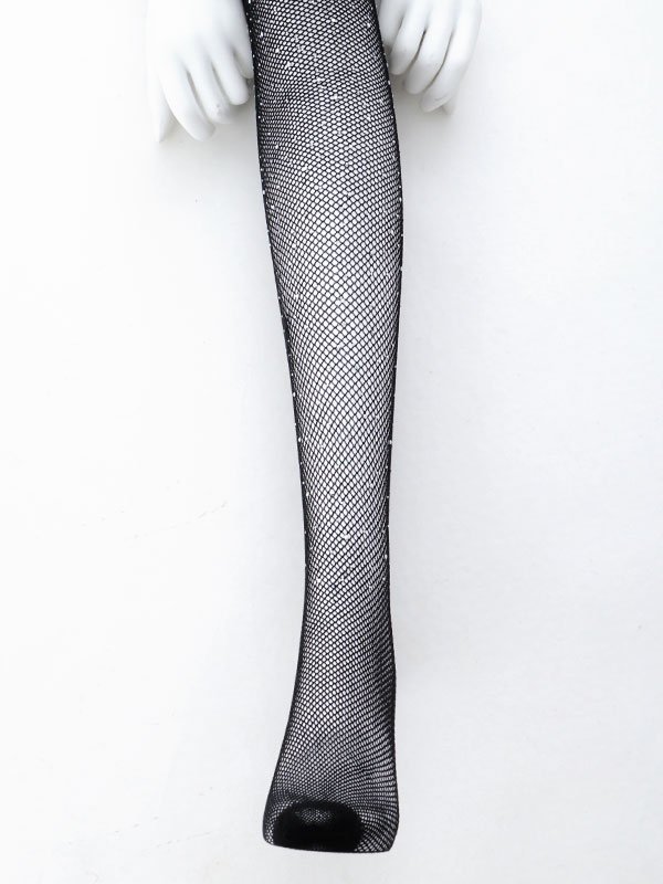画像4: 【即日発送】【ハロウィンコスプレ/小物】ビジュー付き網タイツ/1color [OF03] (4)
