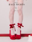 画像1: 【即日発送】【ハロウィンコスプレ/小物】リボン柄網タイツ/1color [OF03] (1)