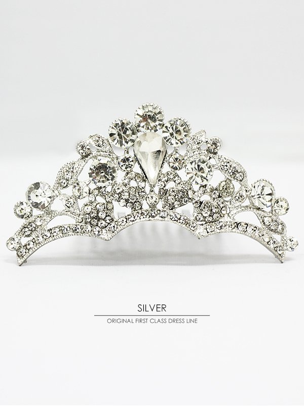 画像2: 【アクセサリー：ヘアアクセ】【Angel R/エンジェルアール】ビッグストーン/ ビジュー/ ティアラ/ バースデー/ ウェディング/ ヘアアクセ/ 髪飾り[OF02] (2)