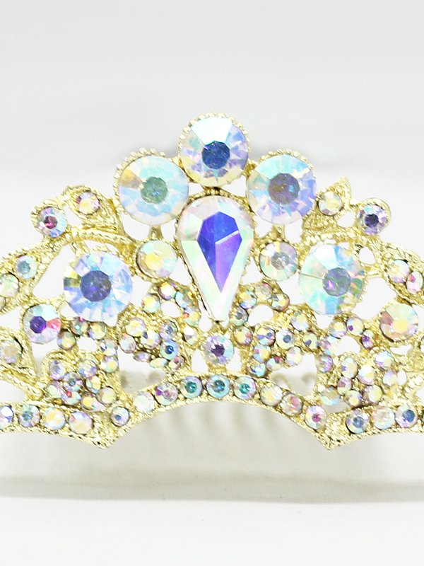 画像4: 【アクセサリー：ヘアアクセ】【Angel R/エンジェルアール】ビッグストーン/ ビジュー/ ティアラ/ バースデー/ ウェディング/ ヘアアクセ/ 髪飾り[OF02] (4)