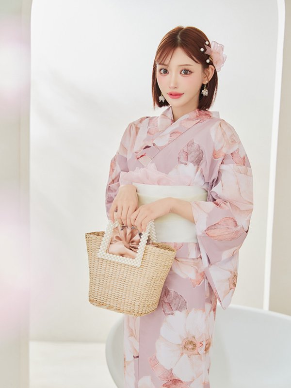 画像7: 【即日発送】【浴衣】 大人スウィートフラワー 薔薇 バラ ローズ 浴衣  【浴衣３点セット 浴衣/帯/下駄】[YMT] (7)