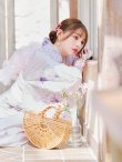 画像14: 【即日発送】可憐なパープルxホワイト牡丹浴衣【浴衣３点セット 浴衣/帯/下駄】OBI-siwa-202-ok-6-W / HIMO-900-yn-8-P / YA-943-kj-BAKEDP / HEKO-800-sb-4-P / GETA-02-ok-2-IV [YMT] (14)